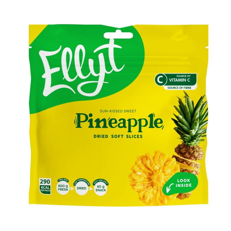 Pehmeä kuivattu ananas 80 g